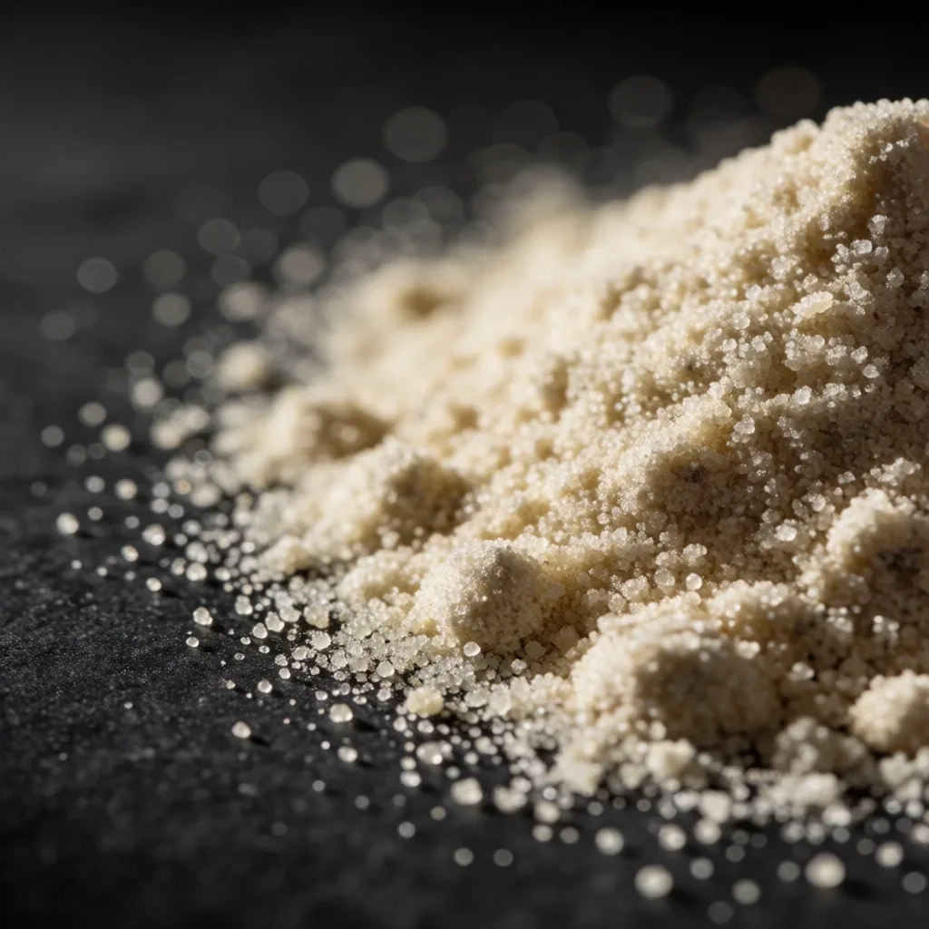 Close-up of supplement powder texture