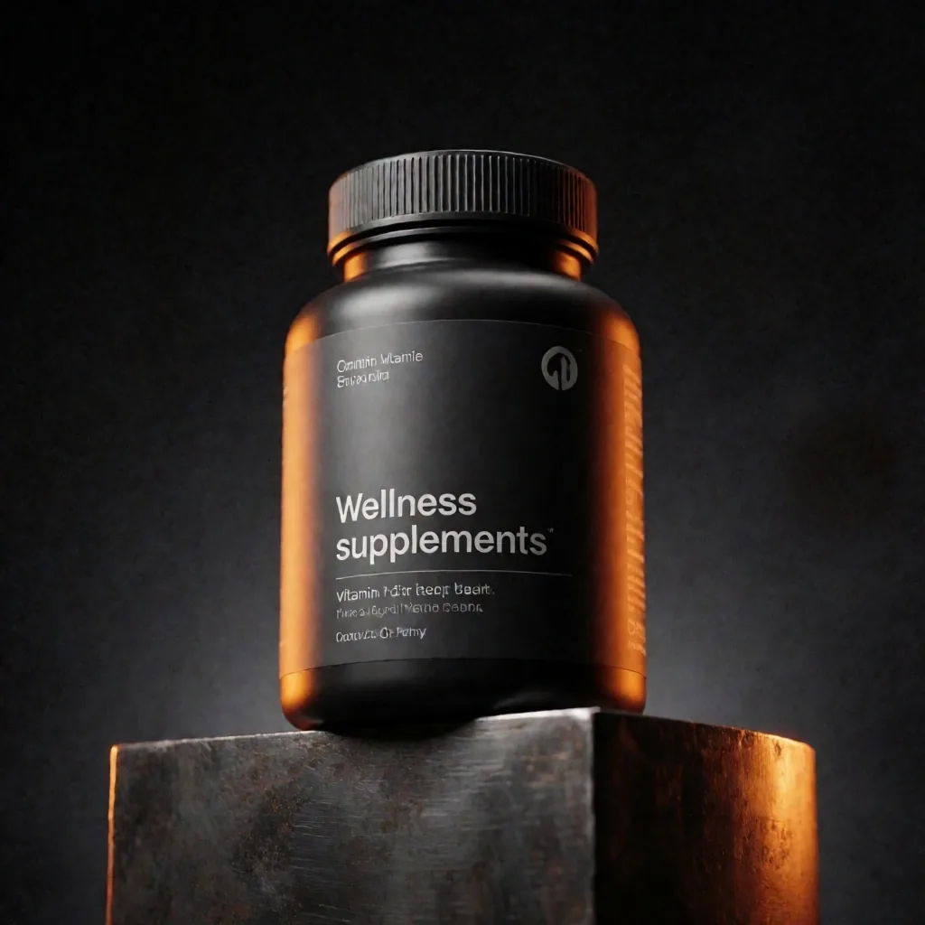 Daily Essentials Bundle supplement bottle on textured metal surface