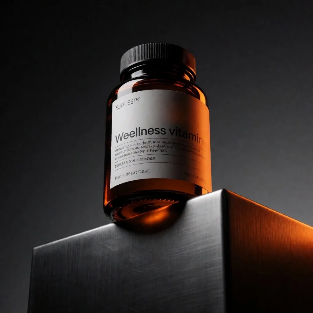 Product bottle low angle view