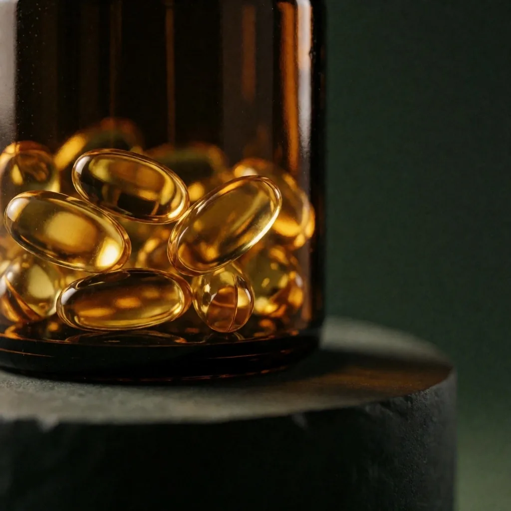Plant-Based Omega supplement bottle