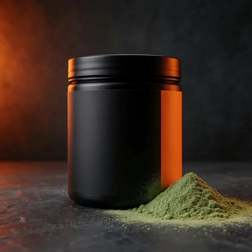 VitalBase Spirulina Greens powder tub