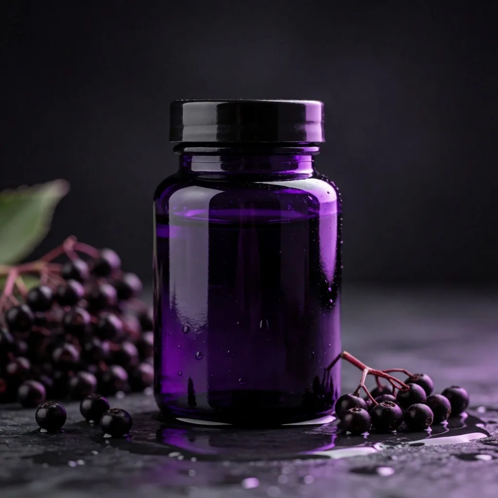 VitalBase Elderberry Daily antioxidant formula bottle